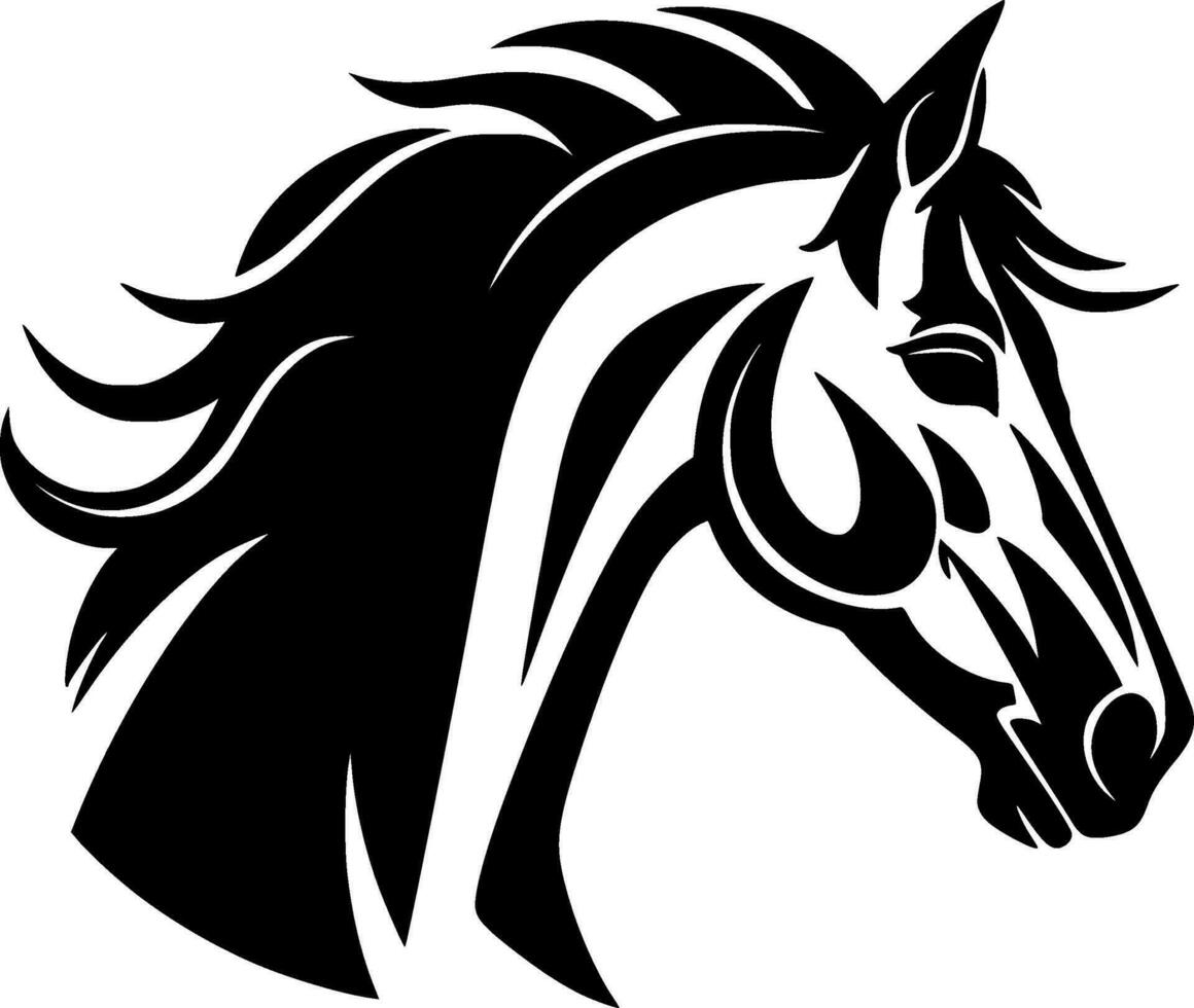 caballo - minimalista y plano logo - vector ilustración