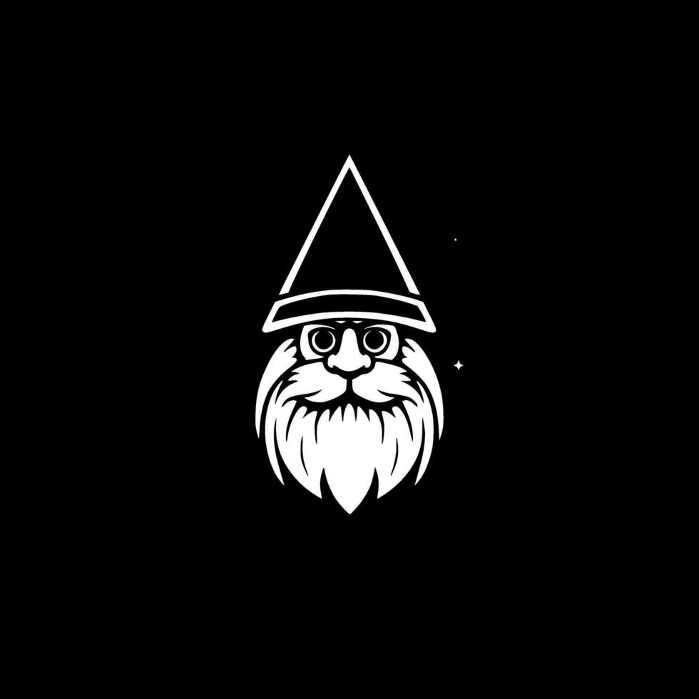 Gnome, Minimalist and Simple Silhouette - Vector illustration