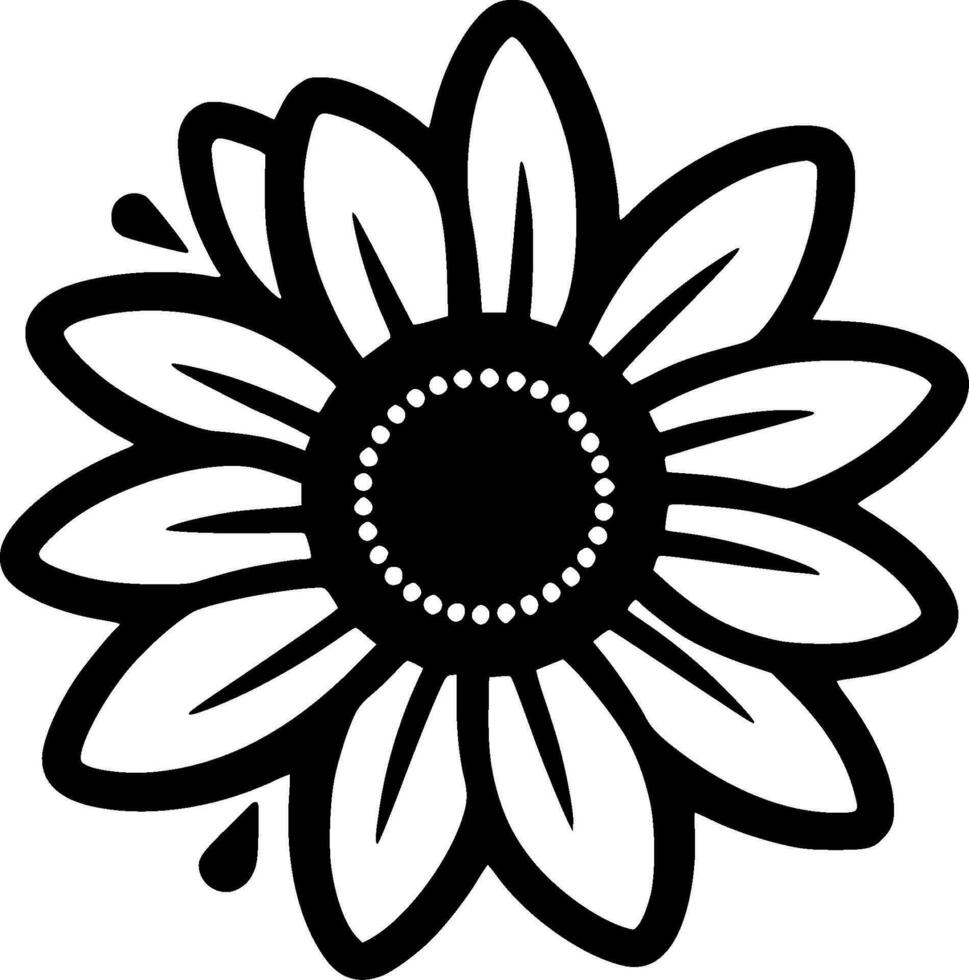 Flower - Minimalist and Flat Logo - Vector illustration