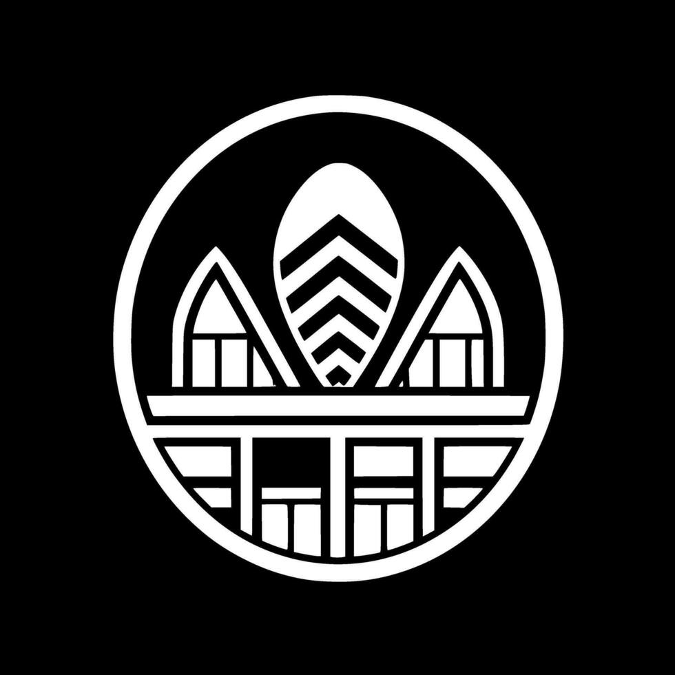 Stained Glass, Black and White Vector illustration
