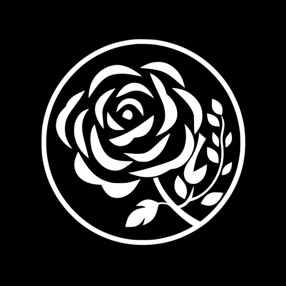 Rose - High Quality Vector Logo - Vector illustration ideal for T-shirt graphic