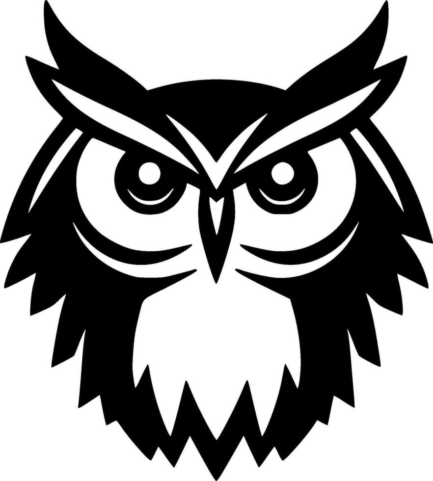 Owl - Minimalist and Flat Logo - Vector illustration