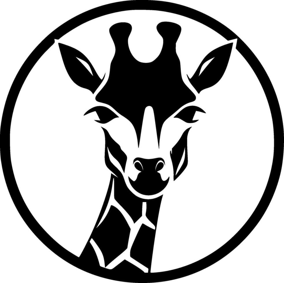 Giraffe - Minimalist and Flat Logo - Vector illustration