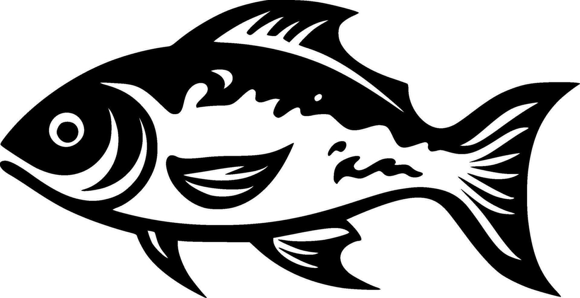 Fish, Minimalist and Simple Silhouette - Vector illustration