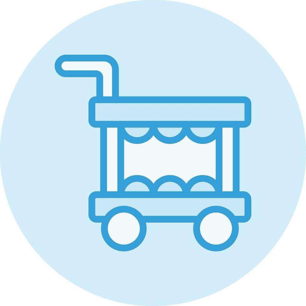 Food trolley Vector Icon Design Illustration