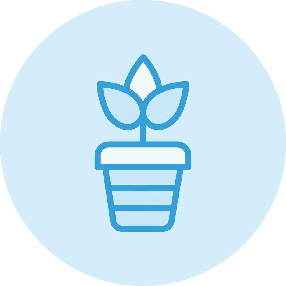 Ilustración de diseño de icono de vector de maceta de planta