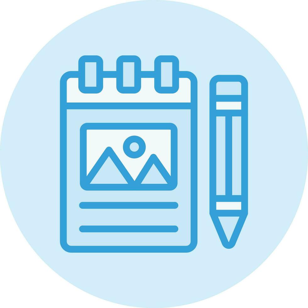 Sketchbook Vector Icon Design Illustration