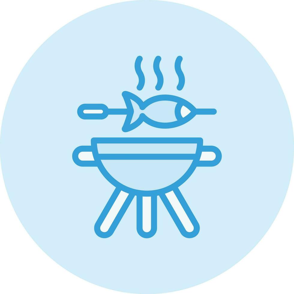 ilustración de diseño de icono de vector de barbacoa