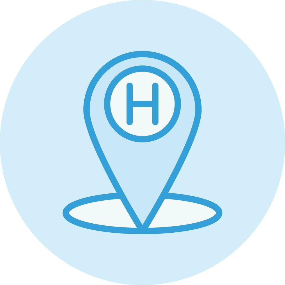 Hospital location Vector Icon Design Illustration