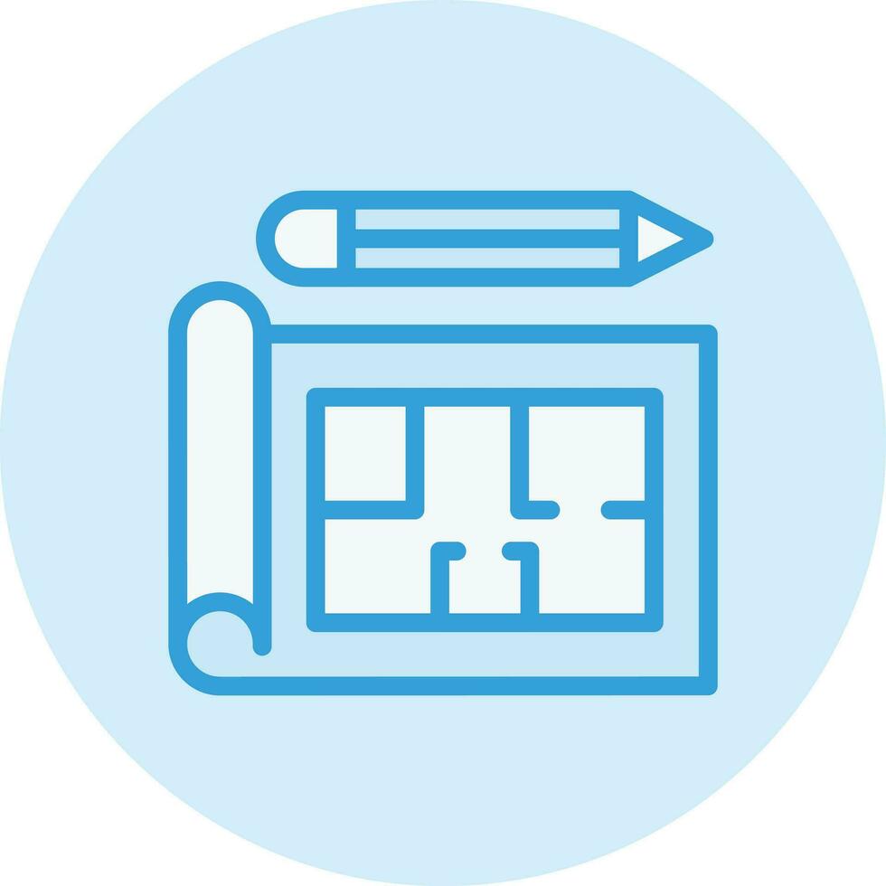 Blueprint Vector Icon Design Illustration