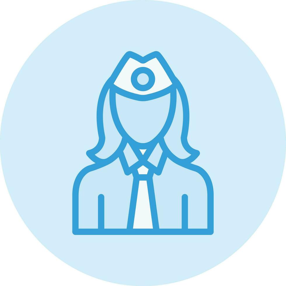 Air hostess Vector Icon Design Illustration