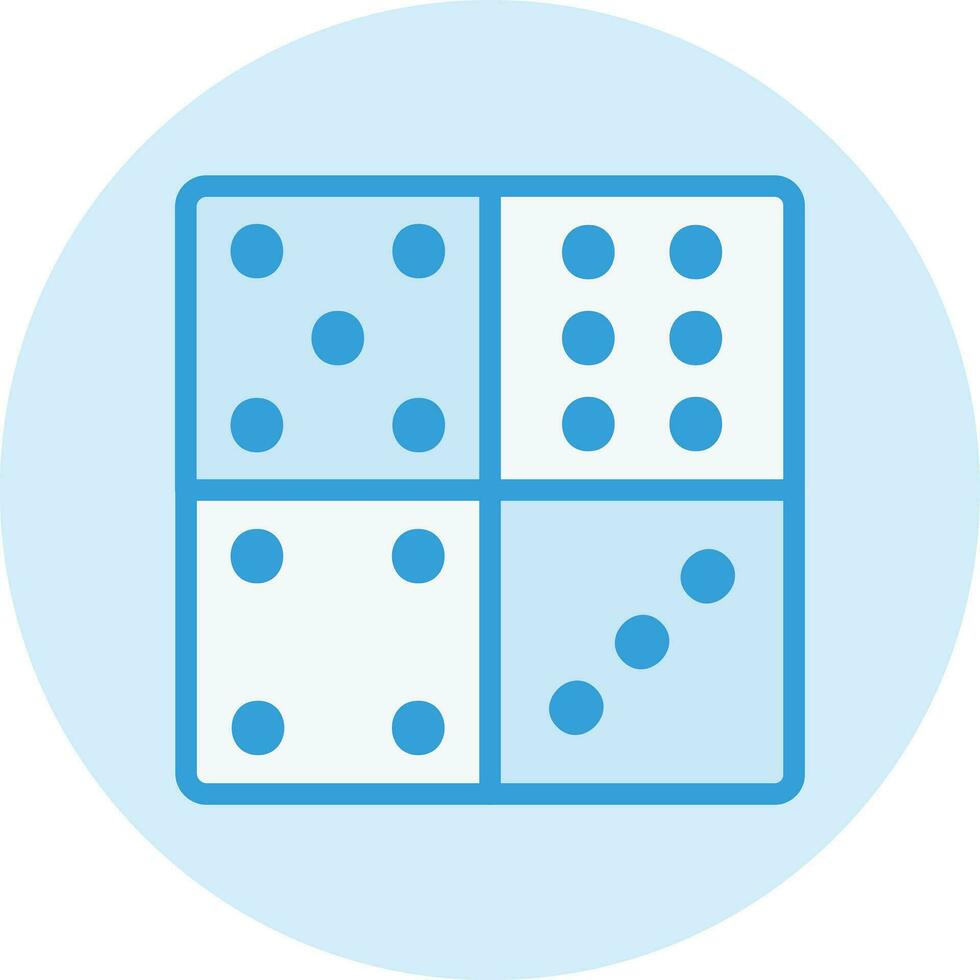 Domino Vector Icon Design Illustration