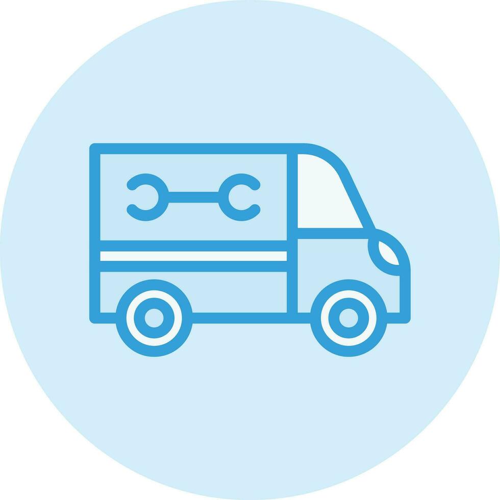 Plumber Truck Vector Icon Design Illustration