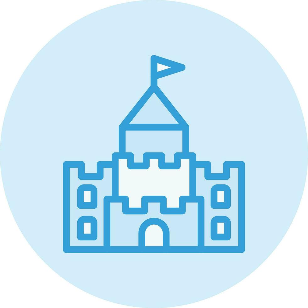 ilustración de diseño de icono de vector de castillo de arena