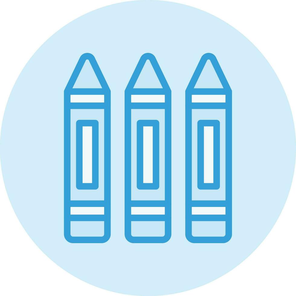 Pencil Crayon Vector Icon Design Illustration