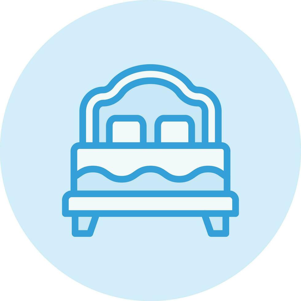 Double Bed Vector Icon Design Illustration