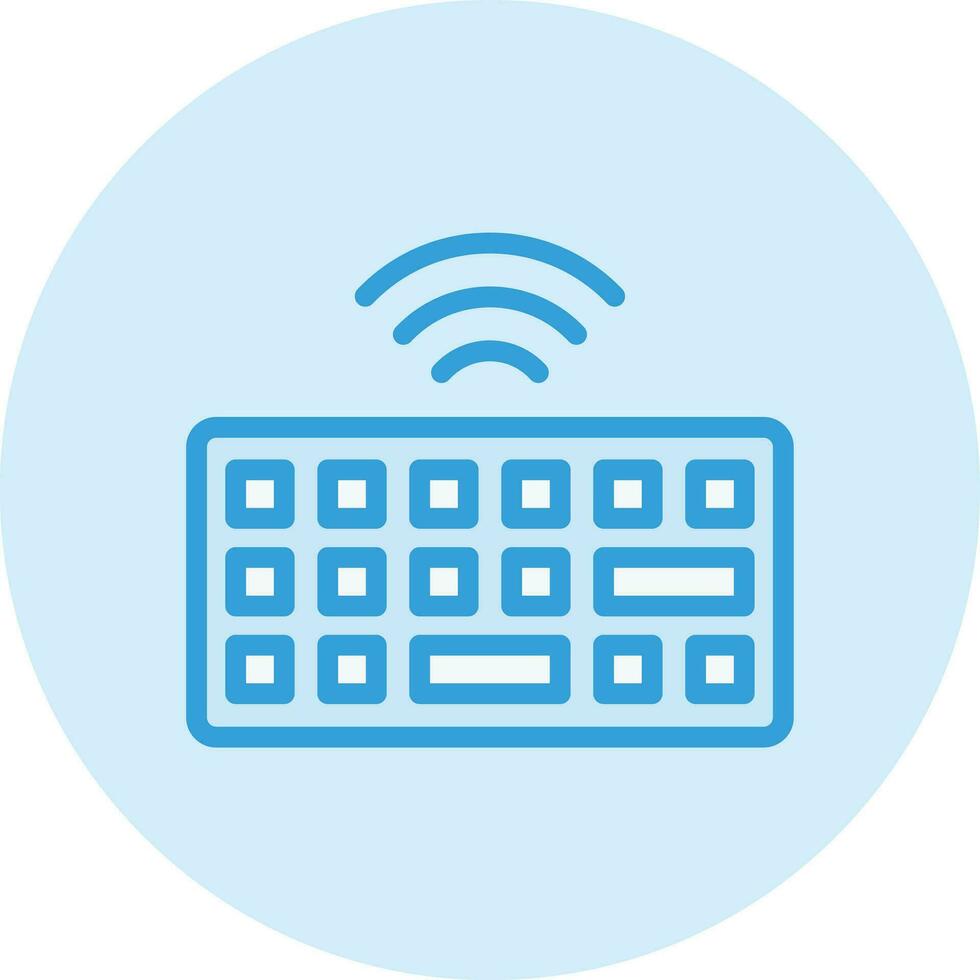 Wireless Keyboard Vector Icon Design Illustration
