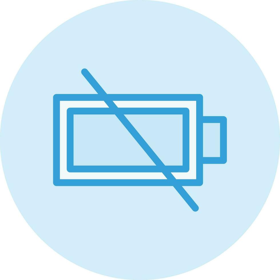 Empty Battery Vector Icon Design Illustration