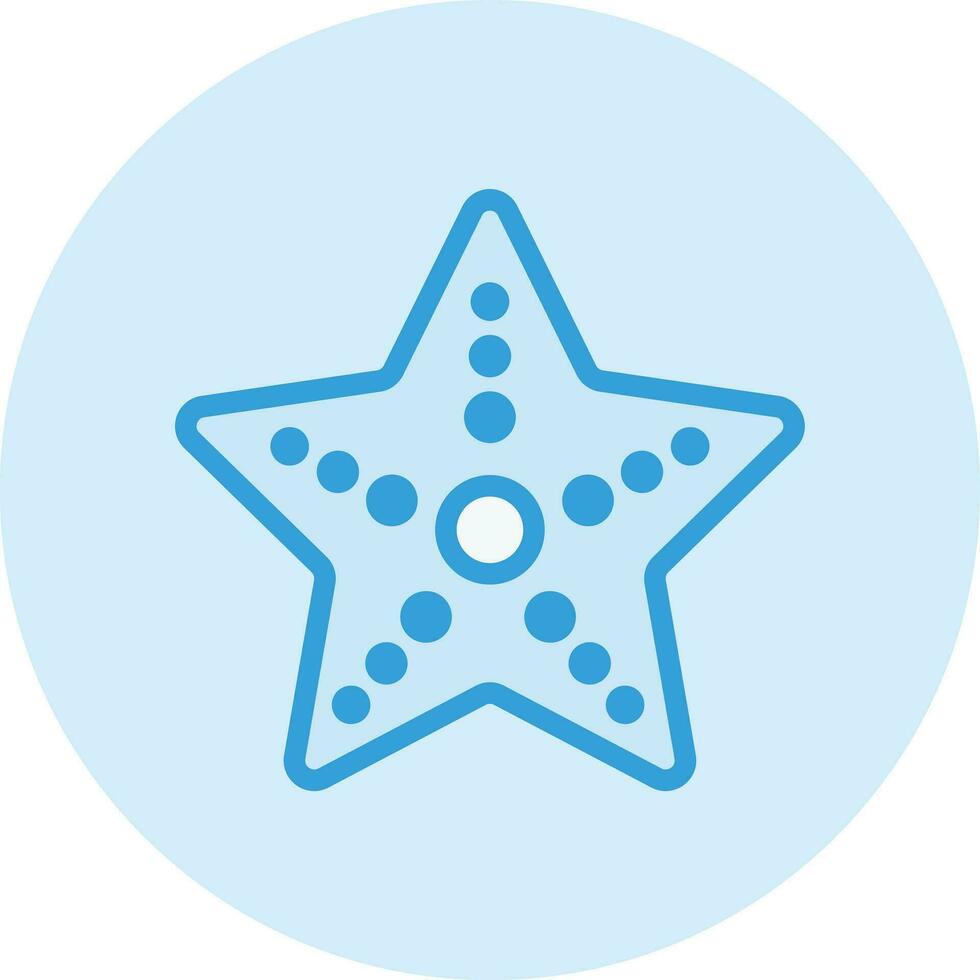 ilustración de diseño de icono de vector de pez estrella