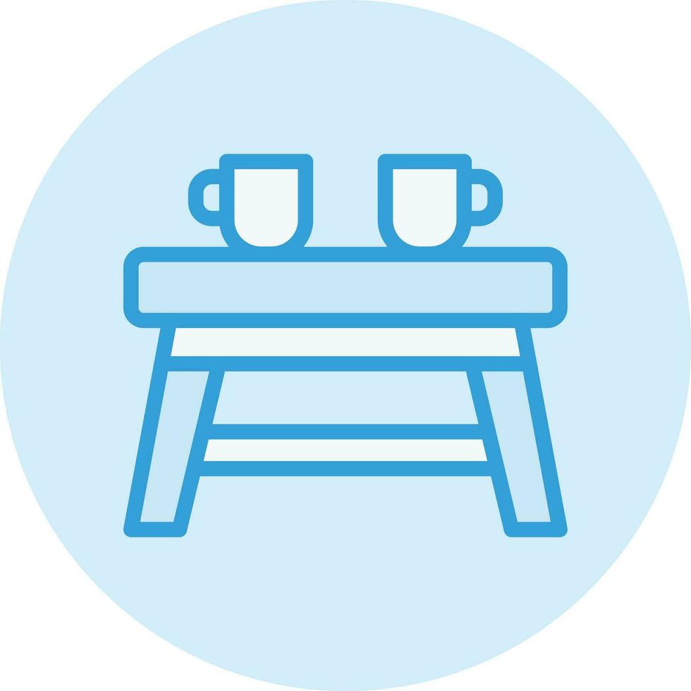 Tea Table Vector Icon Design Illustration