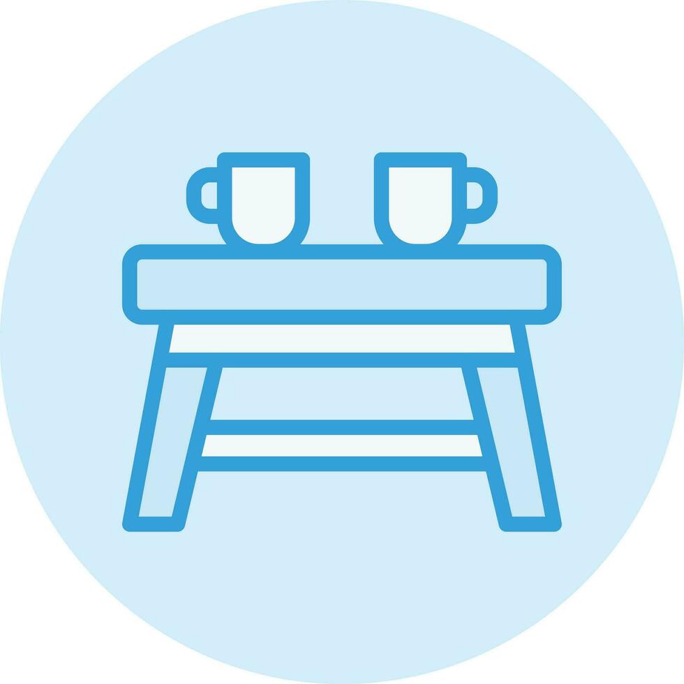 Tea Table Vector Icon Design Illustration