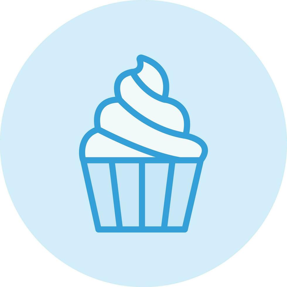 Cup Cake Vector Icon Design Illustration