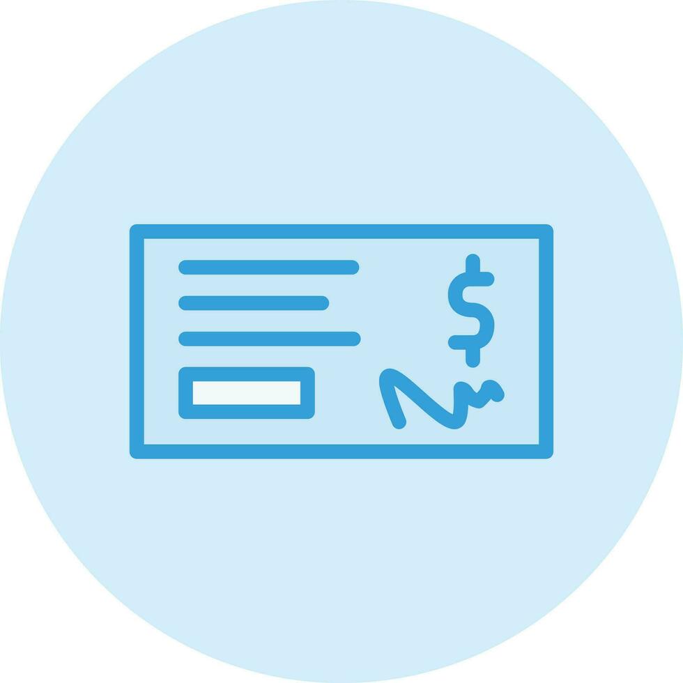 ilustración de diseño de icono de vector de cheque bancario