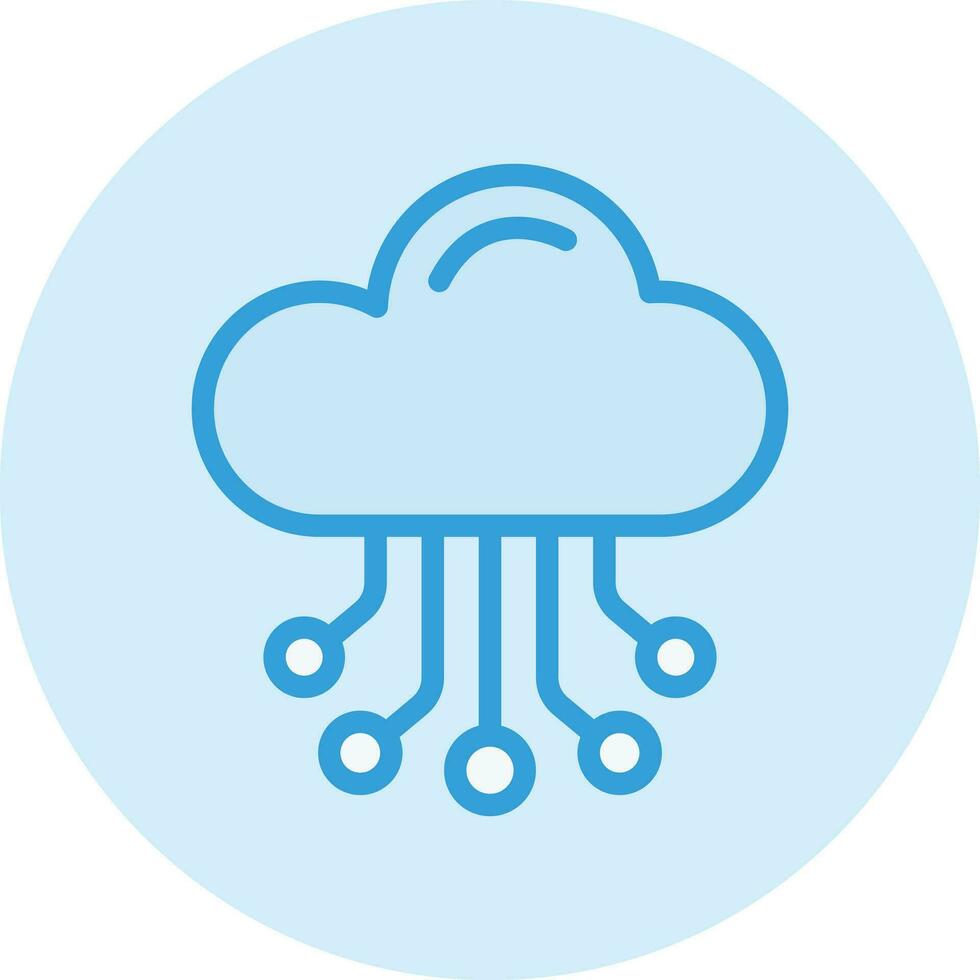 Cloud Hosting Vector Icon Design Illustration