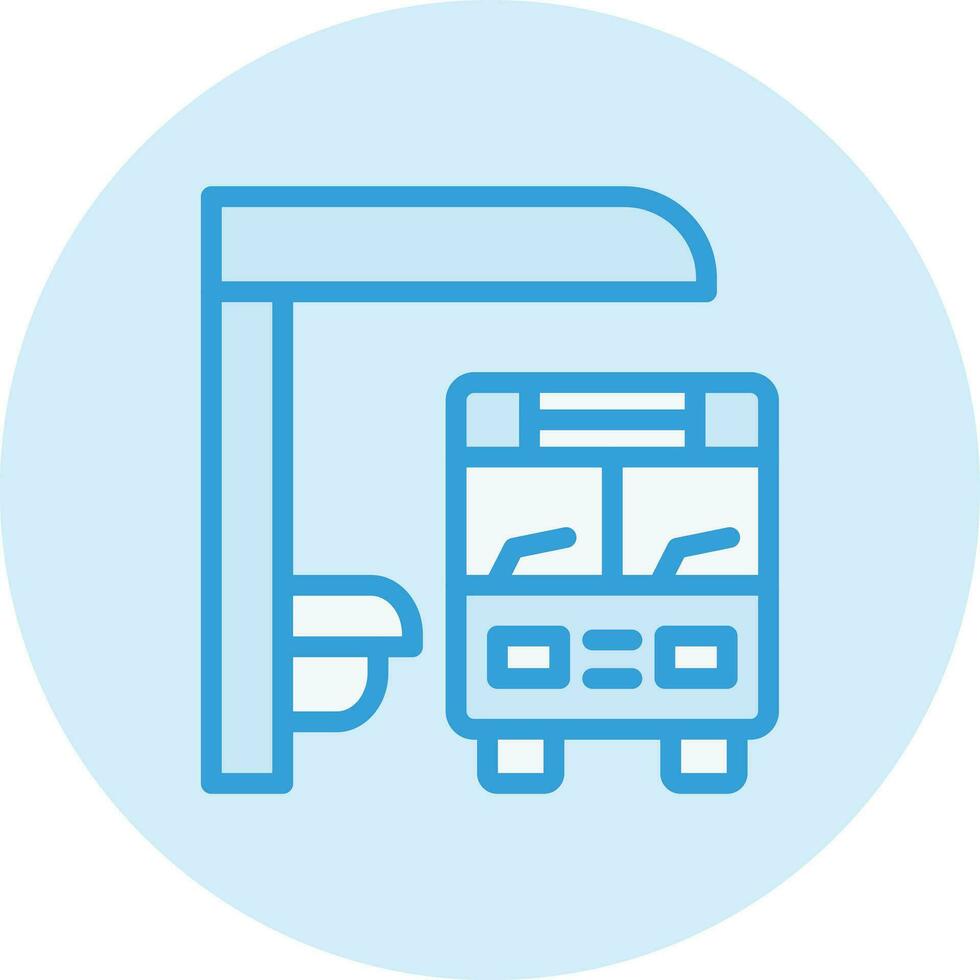 Bus stop Vector Icon Design Illustration