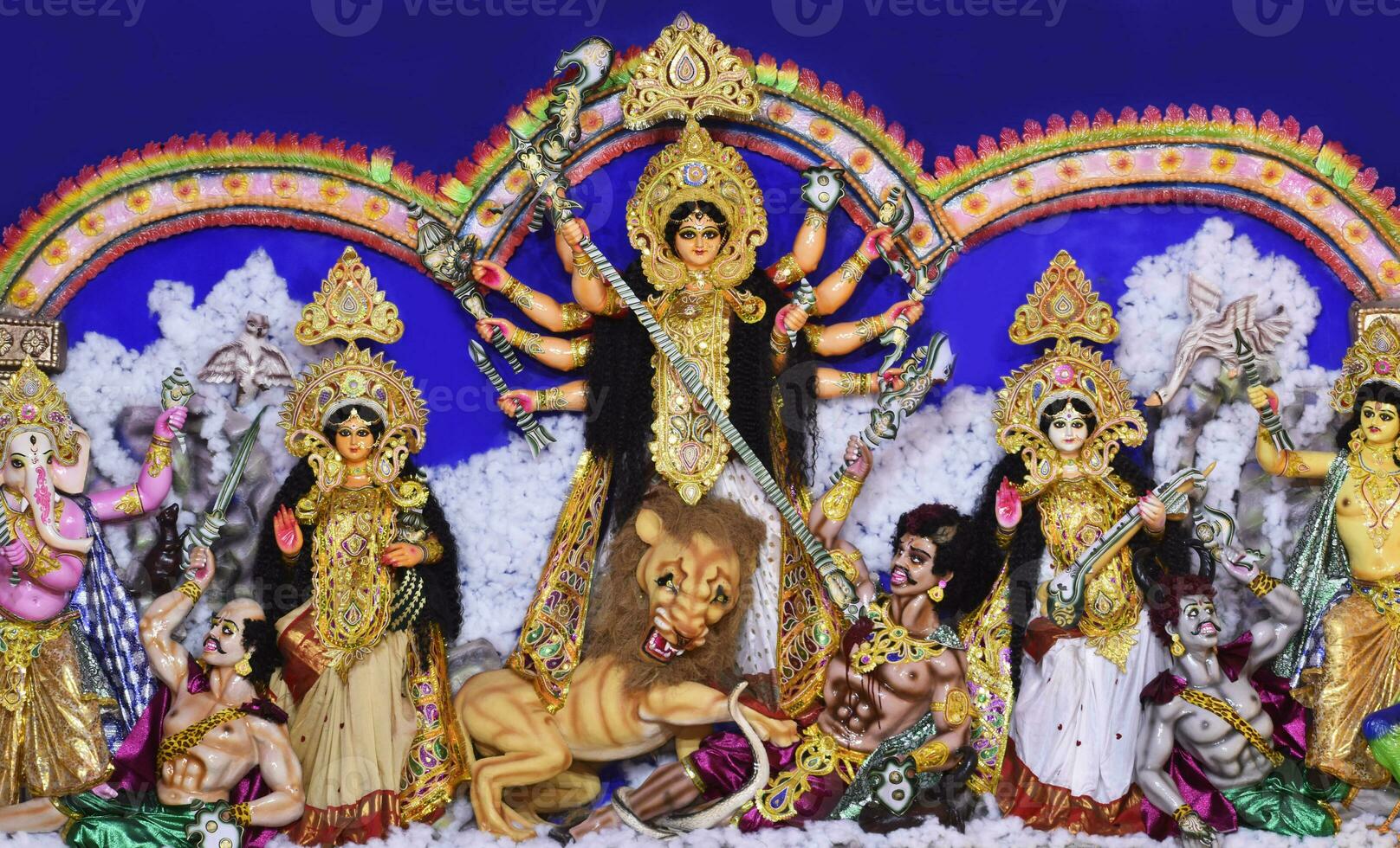 Devi Durga is the Supreme goddess, symbolizing power, protection, and triumph of good over evil photo