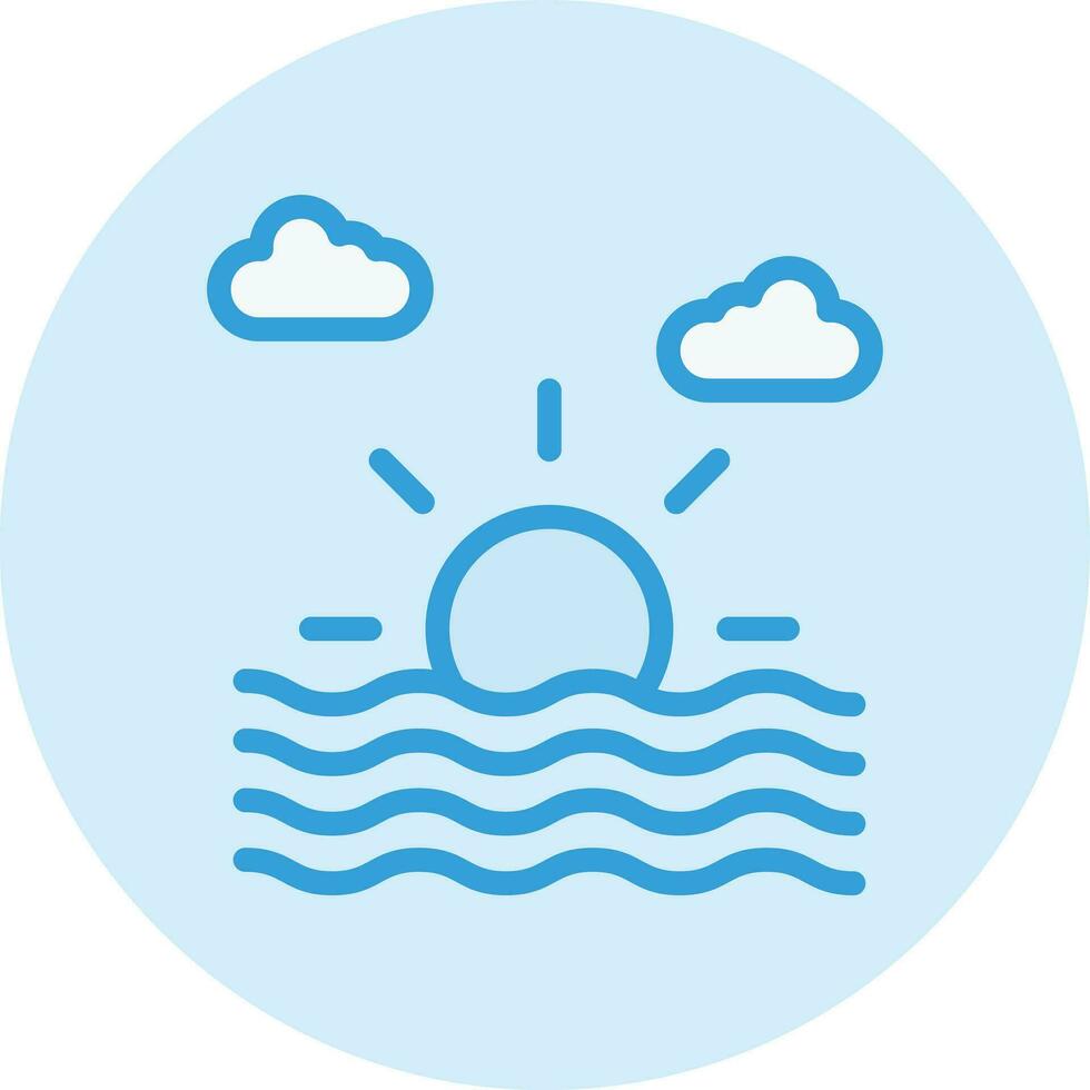 Sunset Vector Icon Design Illustration