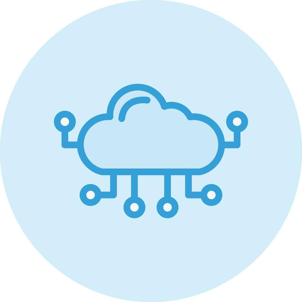 ilustración de diseño de icono de vector de computación en la nube