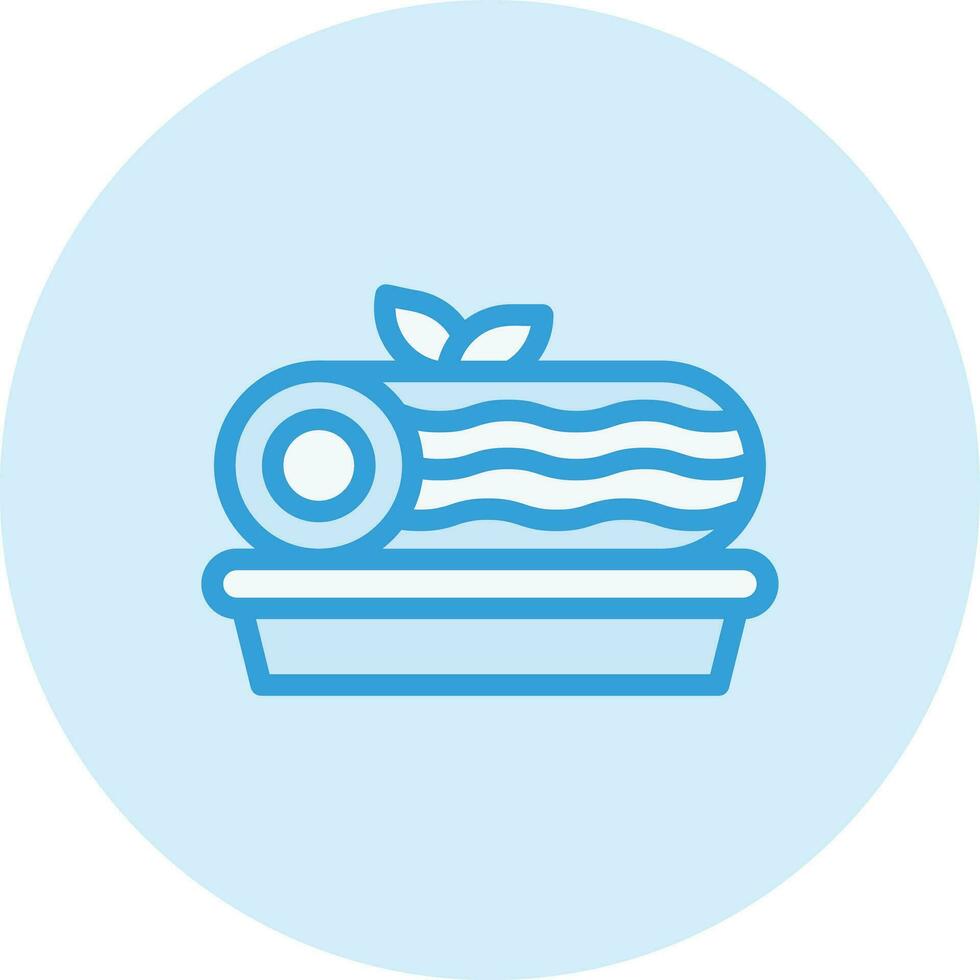 ilustración de diseño de icono de vector de pastel de rollo