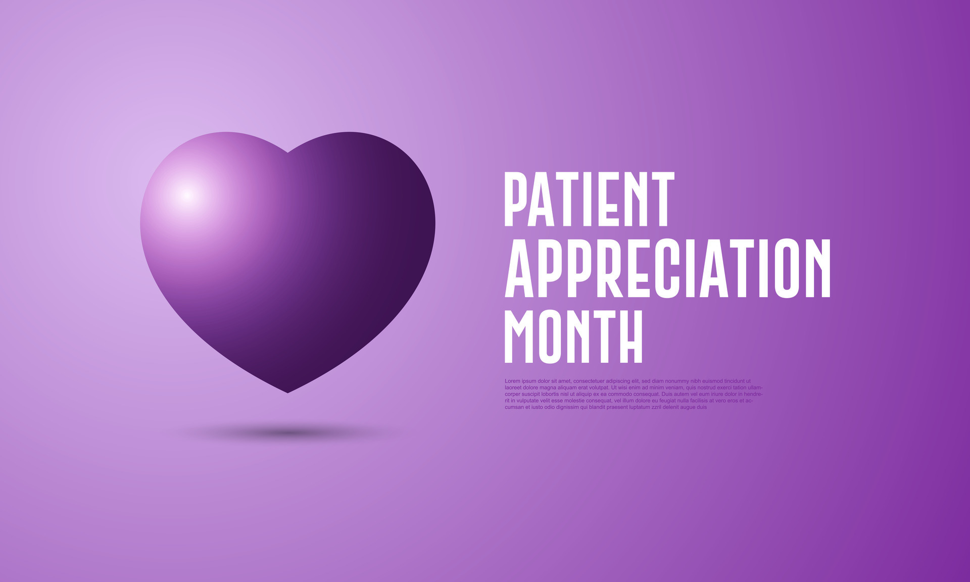 Happy Patient Appreciation Month Background Vector Illustration