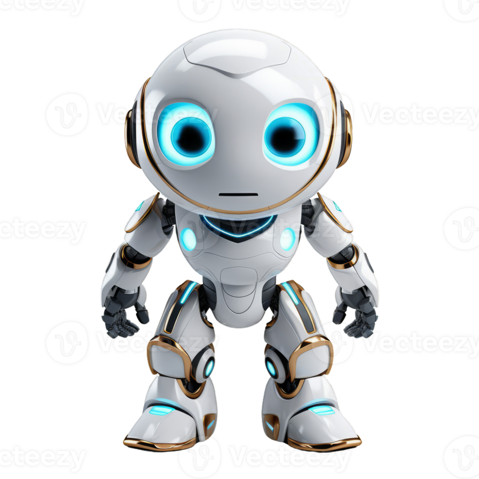 ai generato 3d rendere bianca robot png