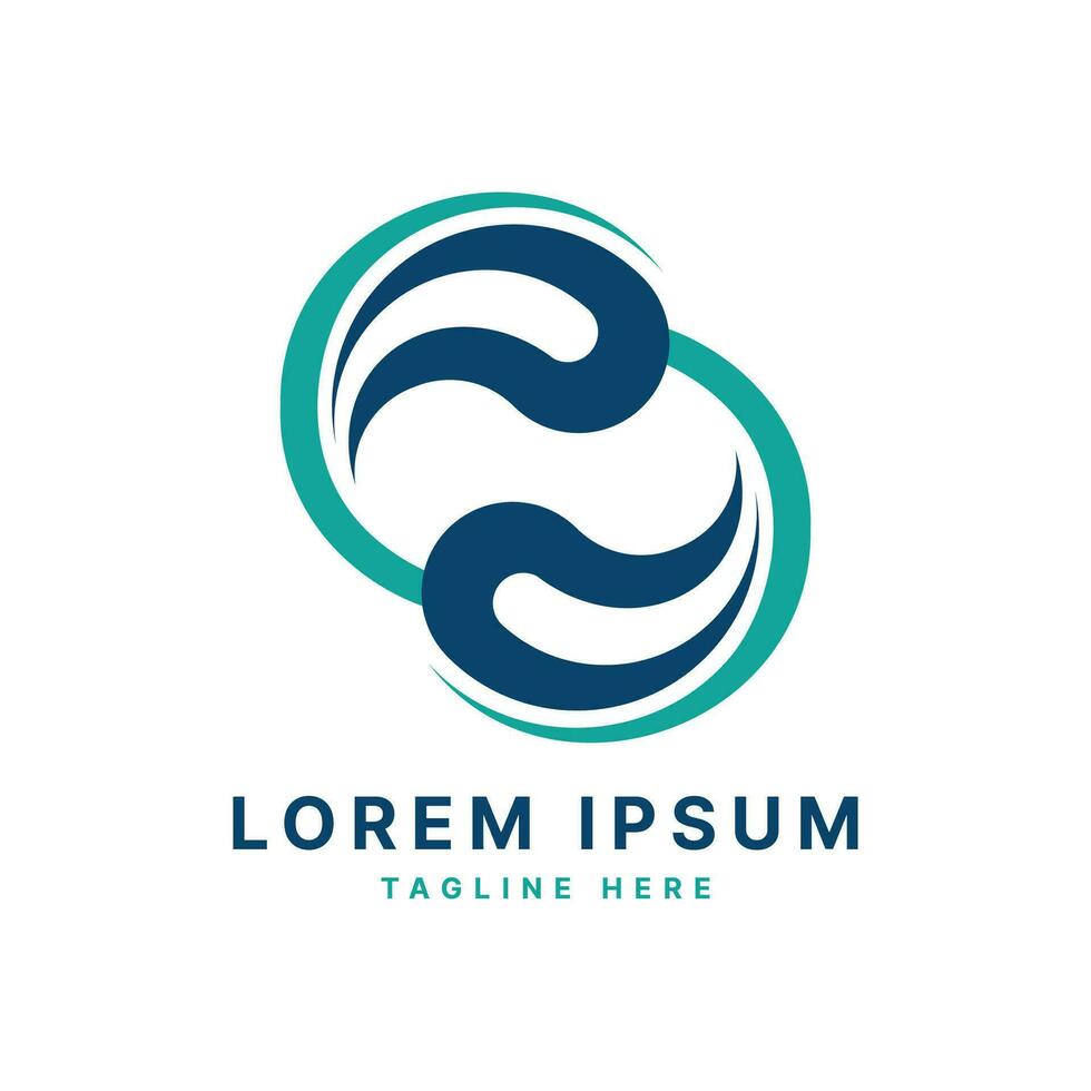 Circle Modern Creative Unique Simple Logo design Monogram concept vector