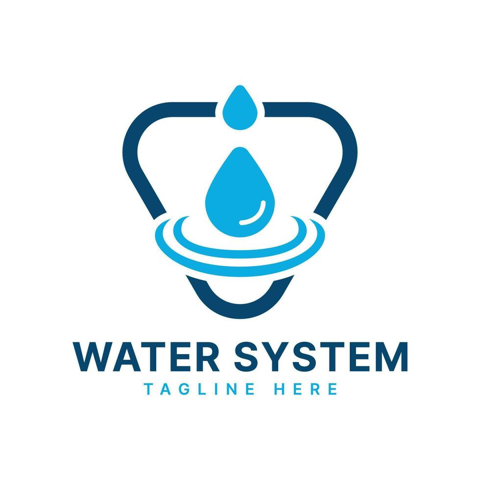 Water drop Plumbing Logo design Modern Simple Creative Concept For Plumbing services vector