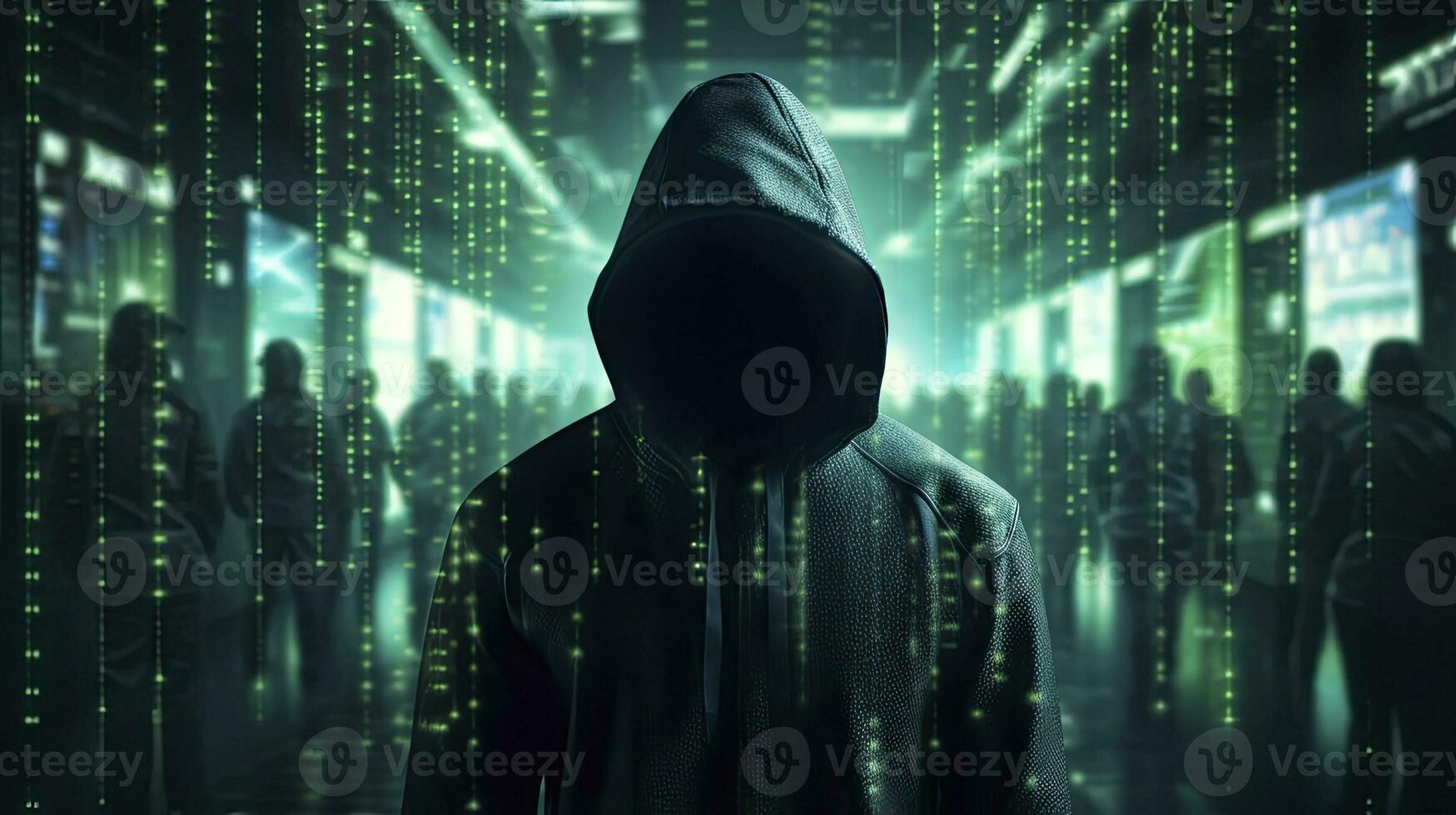 AI generated Unveiling the Anonymous Hacker. Digital Intrigue, Invisible Threats. AI Generated photo