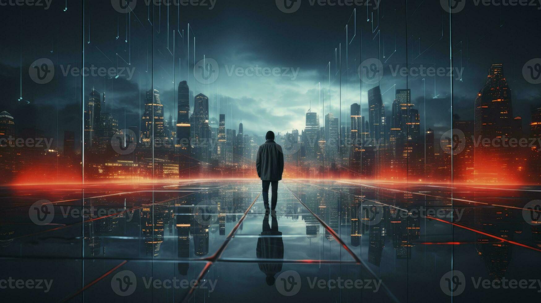 AI generated Cybersecurity in the Digital Business Landscape. AI Generated photo