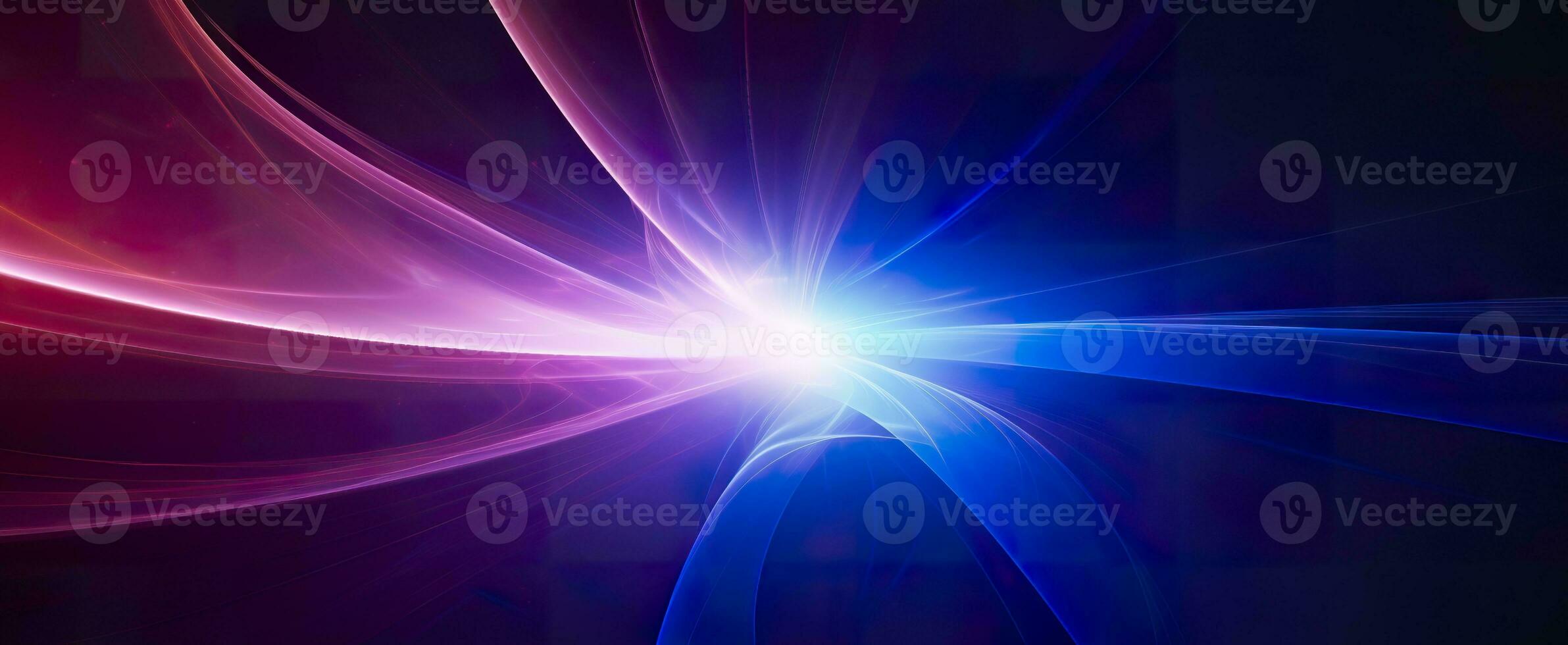 AI generated Neon colored glowing high energy singularity in space, 3D rendering. AI Generated photo