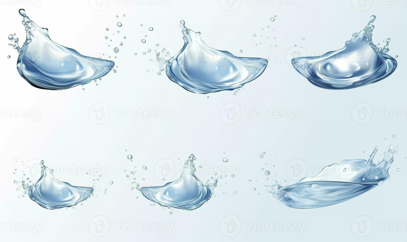 AI generated The water crown splashes with drops.Generative AI photo
