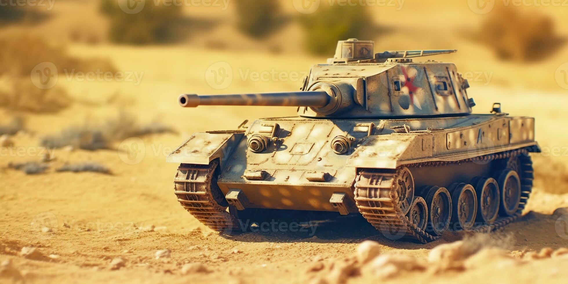 ai generado un cerca arriba Mira a el poder y destrucción de un mundo guerra ii tanque disparo caparazón. ai generativo foto