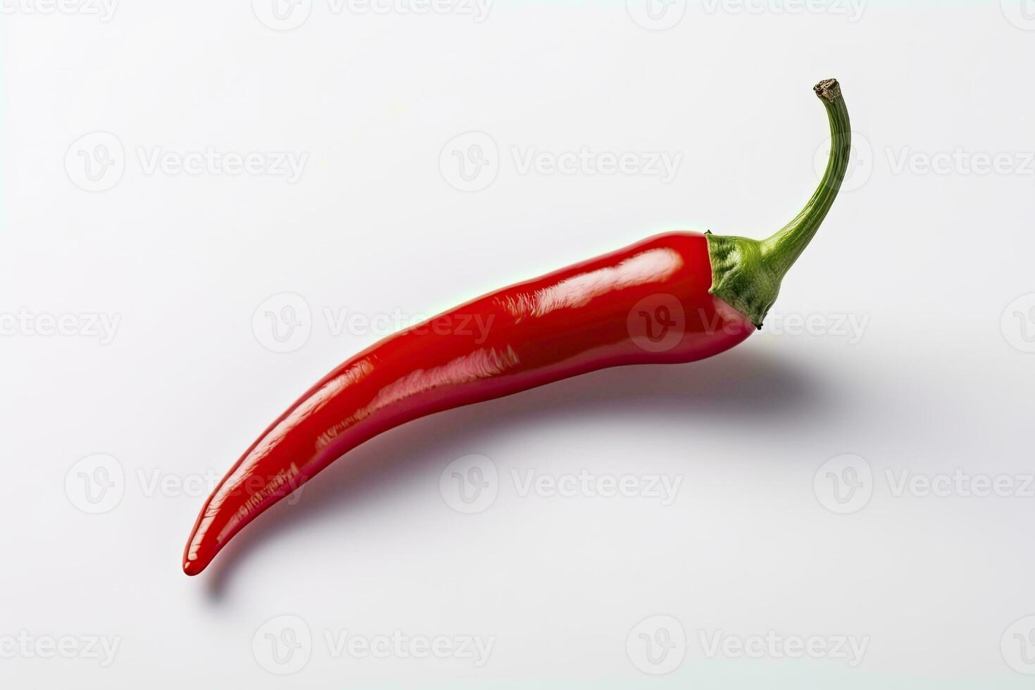 AI generated A Red chili pepper is isolated on a white background. AI Generated photo