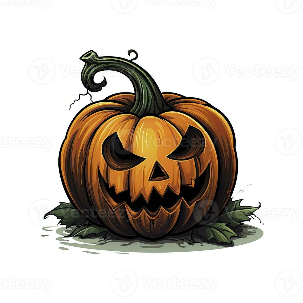 AI generated Halloween object on white background. AI Generated photo