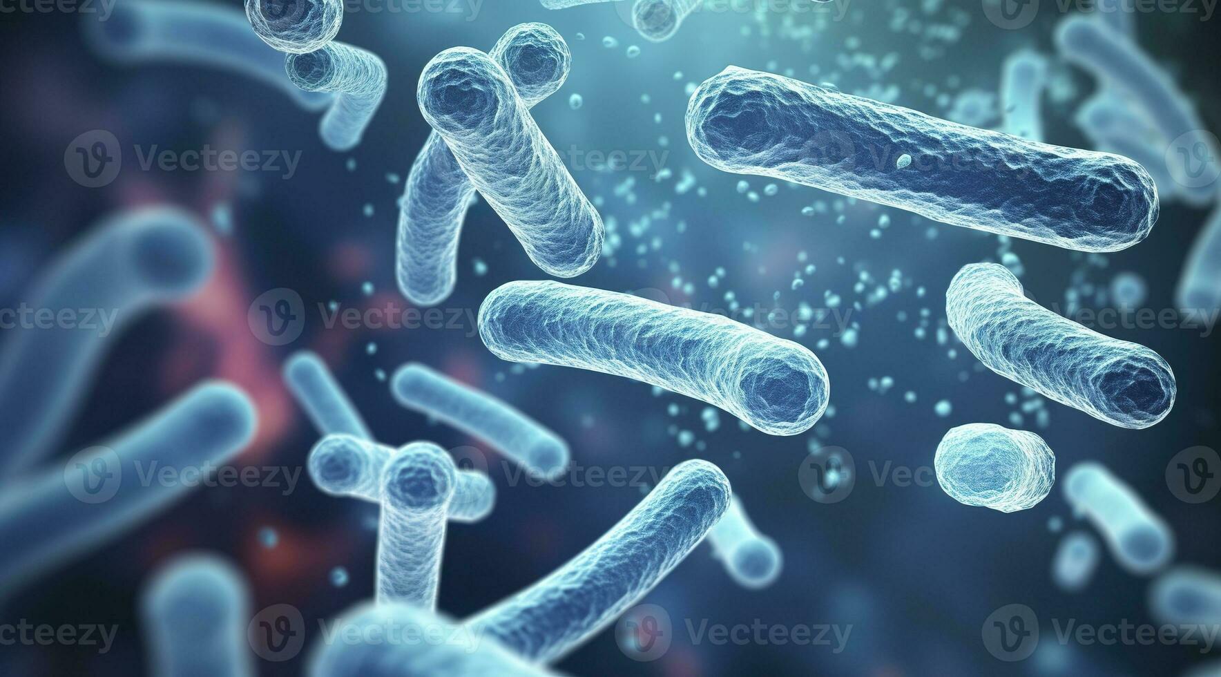 AI generated Legionella pneumophila Bacteria. Medical 3d illustration. AI Generated photo