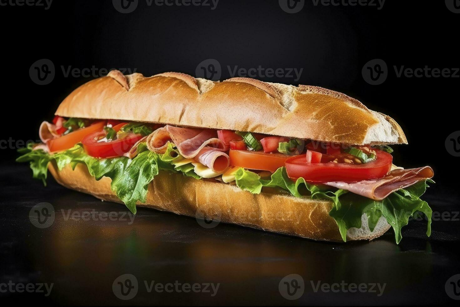 AI generated A Gourmet sandwich. AI Generated photo