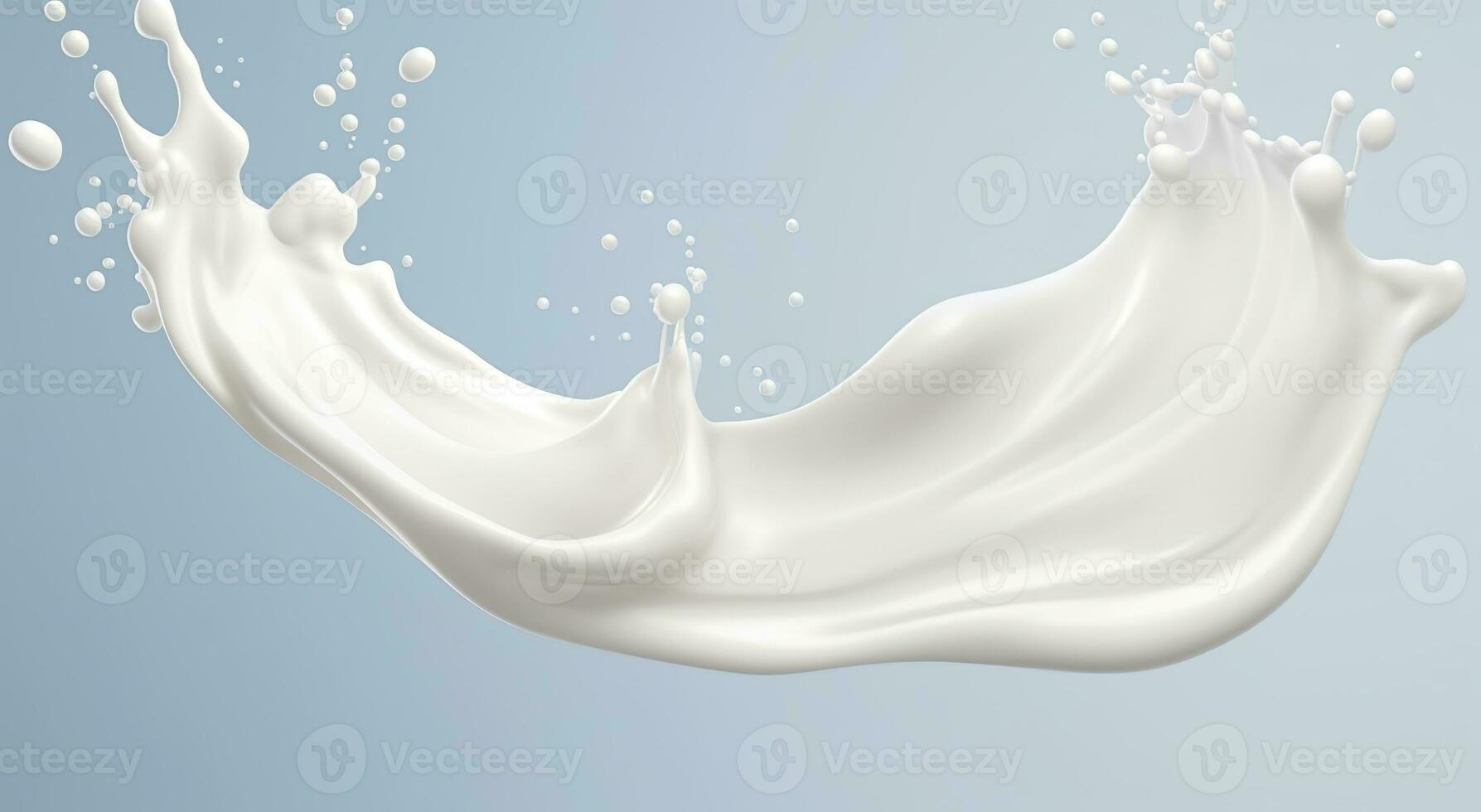 AI generated White milk splash isolated on background, liquid or Yogurt splash,  3d illustration. Generative AI photo