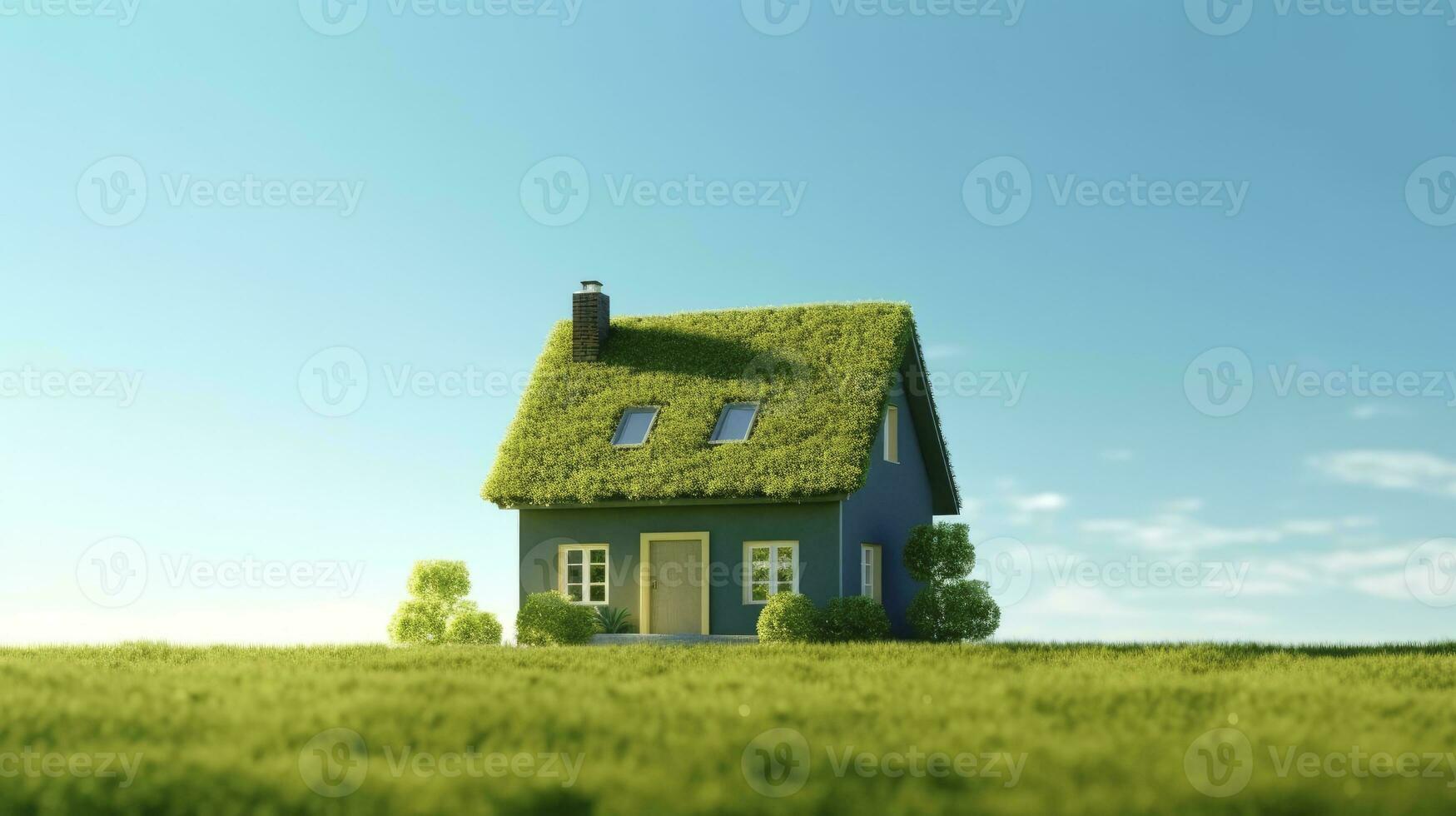 AI generated Green and environmentally friendly housing concept. AI Generated photo