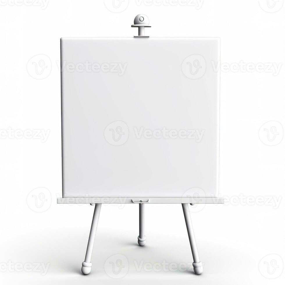 AI generated blank whiteboard on the wall. Generative AI photo