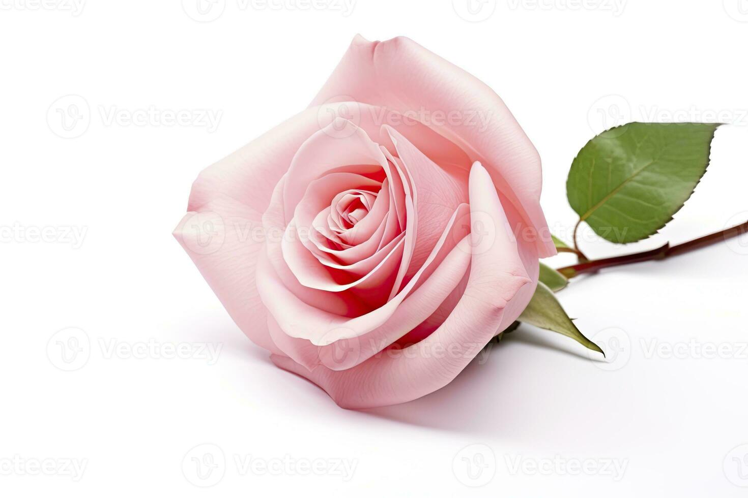 AI generated Pink rose isolated on white background. AI Generated photo